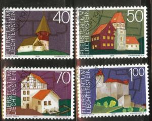 LIECHTENSTEIN Scott 572-575 used CTO 1975 Architecture set