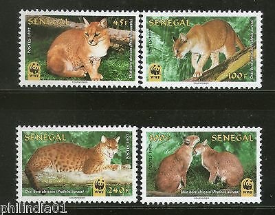 Senegal 1997 WWF African Golden Cats Wildlife Animals Fauna Sc 1294-97 MNH # 229