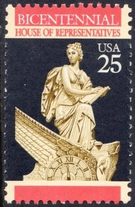 SC#2412 25¢ Bicentennial: House of Representatives Single (1989) MNH