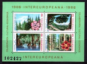 Romania 1986 Flora Mint MNH Miniature Sheet SC 3343