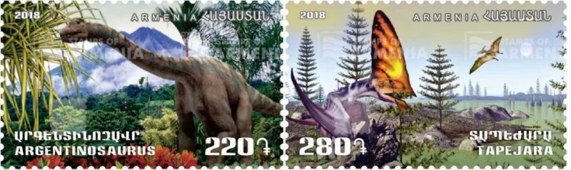 ARMENIA/2018 - Flora and Fauna of the Ancient World (Dinosaurs), MNH 