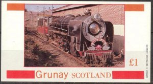 {G015} Grunay Scotland Trains (8) S/S 1£ MNH Cinderella !!