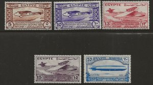 Egypt 172-76  1933  set 5  fvf mint  hinged