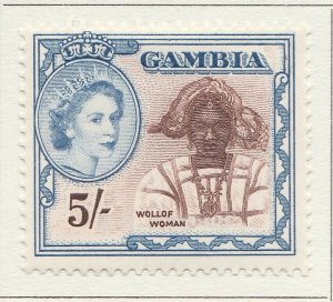 1953 GAMBIA 5s MH* Stamp A4P40F40093-