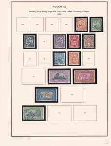 IndoChina Used Collection on Eight pages in Mounts, 1/3 Cat.