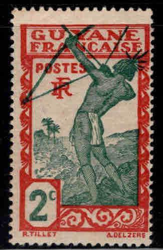 French Guiana Scott 110 MH* stamp expect similar centering