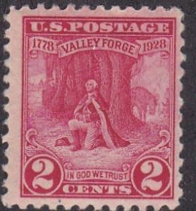 U.S. # 645, Valley Forge, George Washington, Mint LH