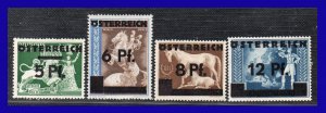 1945 - Austria - Scott n 394 / 397 - MNH - AU- 63