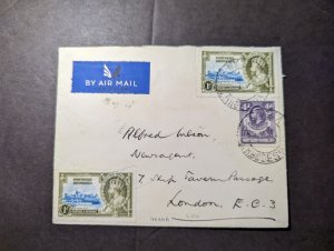 1935 British North Rhodesia Airmail Cover Broken Hill to London England
