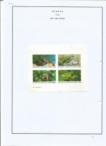 STAFFA - 1982 - Frogs - Sheet - Mint Light Hinged - Private Issue