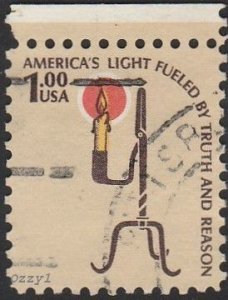 USA #1610 1979 $1 Rush Lamp & Candle Holder USED-VG-NH. 