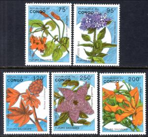 Congo People's Republic 1016-1020 Flowers MNH VF