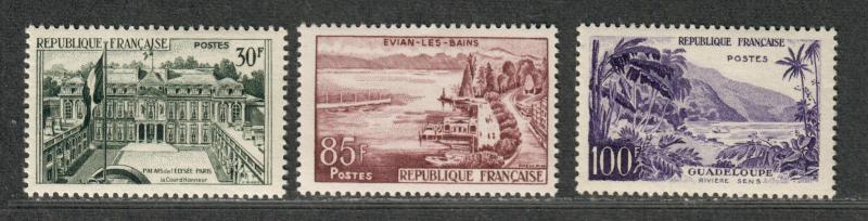 France Sc#907-909 M/NH/VF, Complete Set, Cv. $30