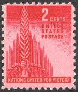 SC#907 2¢ Allied Nations Single (1943) MNH