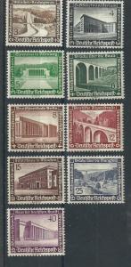 Germany B93-101 Mi 434-42 MNH VF 1936 SCV $66.00