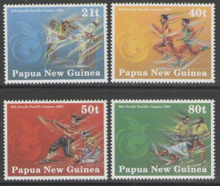 PAPUA NEW GUINEA SG651/4 1991 SOUTH PACIFIC GAMES MNH