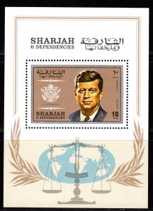 Sharjah 1969 Mi#B49A  JOHN F. KENNEDY Souvenir Sheet MNH