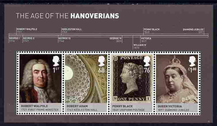 Great Britain 2011 The Hanoverians perf m/sheet unmounted...