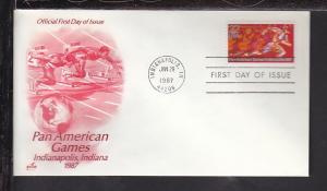 US Pan American Games 1987 Artcraft U/A FDC BIN