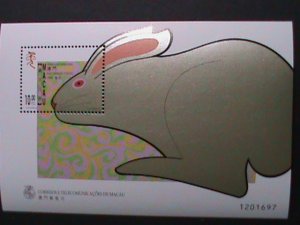 ​MACAU CHINA-1999-SC#968 YEAR OF THE LOVELY RABBIT MNH S/S VERY FINE