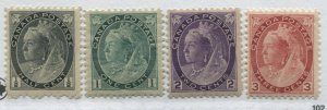 Canada QV 1898 various 1/2 to 3 cents Numerals mint o.g. hinged