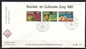 Netherlands Antilles. Scott cat. B191a. Scouting s/sheet. First day cover. ^