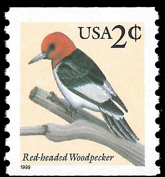 Scott 3045  2¢ Red-Headed Woodpecker MNH Coil Single