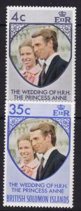 British Solomon Islands #259-60 F-VF MNH ** Princess Anne