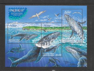 WHALES - NIUE #700a  PACIFIC 97 MNH