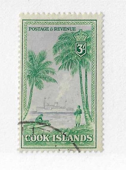 Cook Islands Sc #140 3sh used  FVF