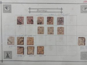 1863-1888 Turkey Postage Due Collection on Album Sheet used/Unused/VF/XF