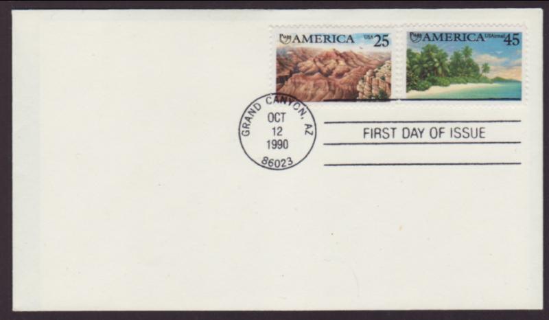 US 2542,C127 America 1990 Uncachted U/A FDC