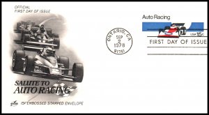 US U587 Auto Racing Artcraft U/A FDC