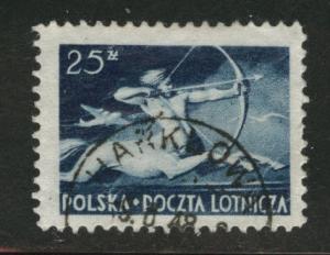 Poland Scott C22 used airmail 1948