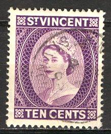 St Vincent: 1955; Sc. #191, O/Used Single Stamp