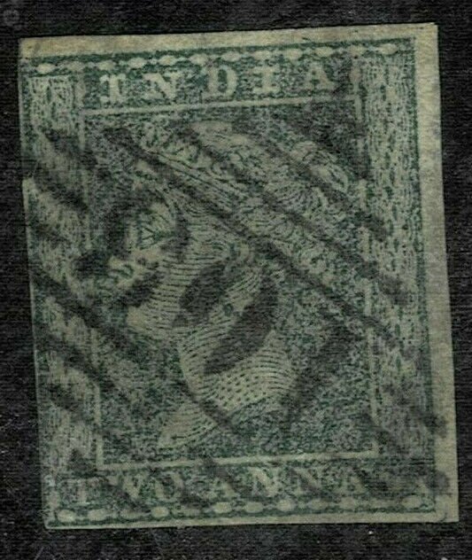     INDIA 1854  qv 2as  litho fine used  rare fine cds good  