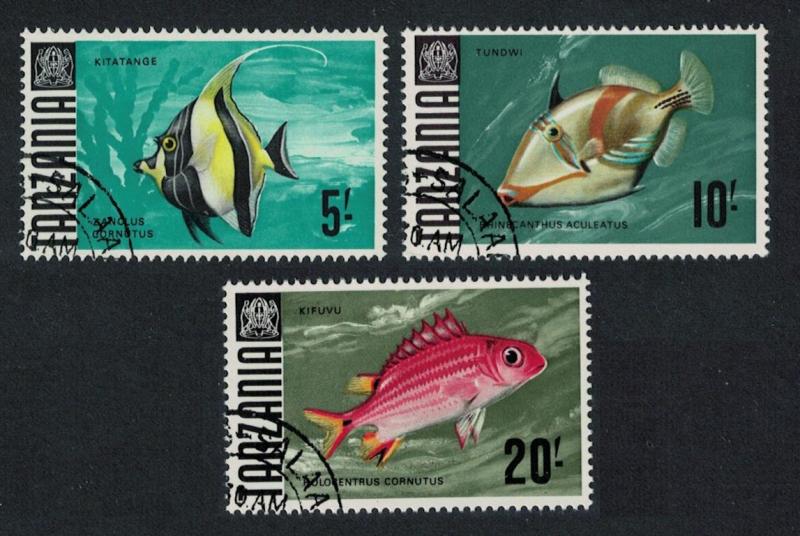 Tanzania Fish 3v the Highest Values CTO SG#155-157 SC#32-34 MI#32-34 CV£10+