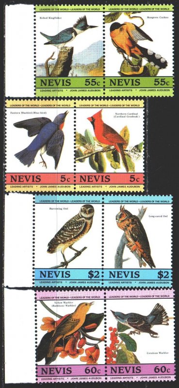 Nevis. 1985. 252-59. Birds, fauna. MNH.