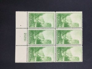 MOMEN: US STAMPS #740 PLATE BLOCK MINT OG 5NH/1LH LOT #52503