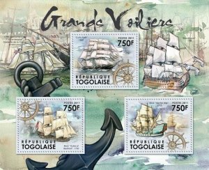 Togo 2011 MNH - Tall Ships (Cutty Shark 1869, Brick Hector Ship).