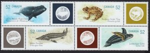 WHALE, TURTLE, FROG, STURGEON * Canada 2007 #2229a-d MNH Block of 4 from S/Sheet