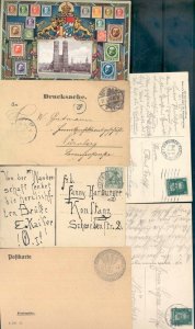 GERMANY LOT OF 9 USED AND 2 MINT PPC'S AND CARDS AS SHOWN 