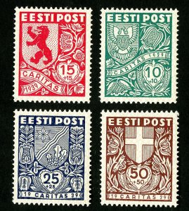 Estonia Stamps # B41-4 VF OG LH Catalog Value $27.00