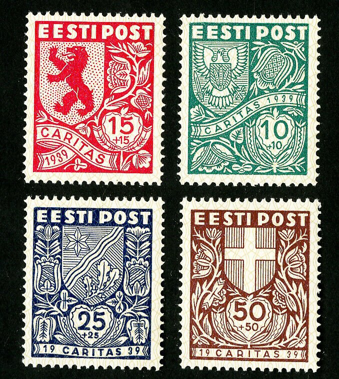 Estonia Stamps # B41-4 VF OG LH Catalog Value $27.00