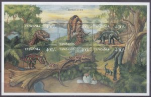 1999 Tanzania 3418-3423KL Dinosaurs 10,00 €