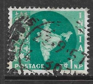 India 275: 1np Map of India, used, F-VF