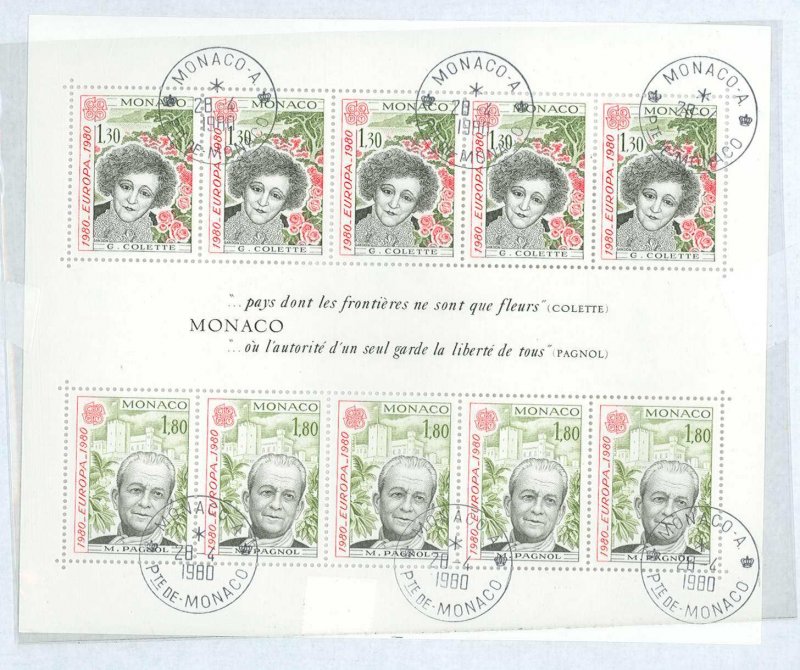 Monaco #1228a  Souvenir Sheet (Europa) (Flora)