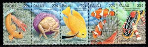 Palau # 178-82 (182a) ~ Cplt Set of 5 (Strip of 5) ~ Mint, NH