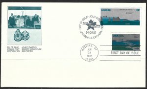 CANADA - #1015 - ST LAWRENCE SEAWAY FIRST DAY COVER FDC JOINT USA-CANADA ISSUE