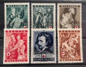 (1819) BELGIUM 1944 : COB# 647/52 RED CROSS PAINTINGS - MNH VF